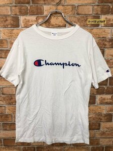 Champion チャンピオン メンズ ロゴプリント 半袖Tシャツ L 白 綿