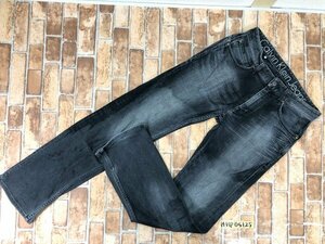 Calvin Klein JEANS カルバンクライン メンズ ウォッシュ加工 スリム スキニー デニムジーンズパンツ W77(30) 黒グレー 綿98%