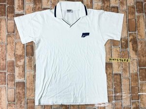PUMA プーマ メンズ ロゴ刺繍 日本製 ポロシャツ風 Tシャツ M 白 コットン