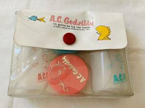 ☆昭和レトロ　A.C.godzilly　シャンプー・クリームケース　ミニ容器☆