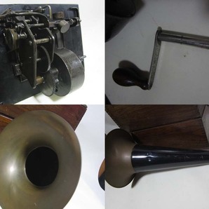 ★☆エジソン 蝋管蓄音機 1898年 2分用 ホーン付き 現状品☆★の画像8