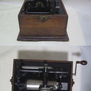 ★☆エジソン 蝋管蓄音機 1898年 2分用 ホーン付き 現状品☆★の画像4