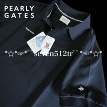 本物 新品 40785135 PEARLY GATESパーリーゲイツ/5(サイズL)超人気 ドライマスター半袖ポロシャツ フライングラビット・吸収拡散 日本製_画像1