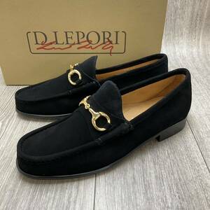 [ outlet ]D.LEPORI* bit Loafer * black * size 41(25.5cm) gentleman leather shoes slip-on shoes moccasin Italy made Daniel re poly- 