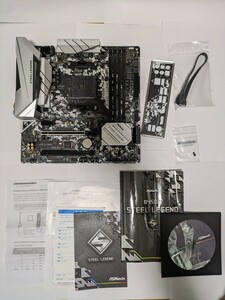 【中古品】ASRock B450m steel legend Ryzen 5000対応 Bios 更新済