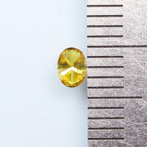 【１００円～】0.160ｃｔ 天然ダイヤ FANCY VIVID ORANGY YELLOW（ナチュラルカラー）SI2 OVカットの画像5