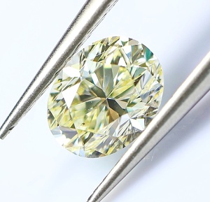 【１００円～】VS2！0.703ｃｔ 天然ダイヤ LIGHT YELLOW（ナチュラルカラー）OVカット