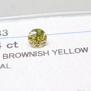 【１００円～】0.304ｃｔ 天然ダイヤ FANCY BROWNISH YELLOW（ナチュラルカラー）SI1の画像2