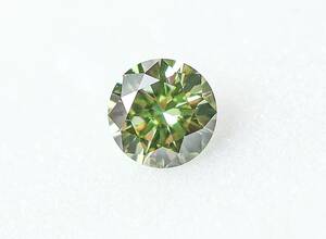 【１００円～】ＶＳ１！0.126ｃｔ 天然ダイヤ FANCY DEEP GREEN（トリート）Very Good！