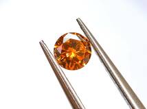 【１００円～】0.200ｃｔ 天然ダイヤ FANCY DEEP YELLOWISH ORANGE（ナチュラルカラー）SI2_画像2