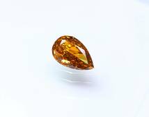 【１００円～】0.530ct 天然ダイヤ Fancy Deep Yellow Orange（ナチュラルカラー）SI1 PSカット_画像2