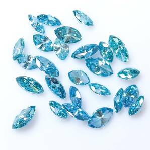 【１００円～】計1.58ｃｔ！26ｐｃ 天然ブルーダイヤ（トリート）MQカットの画像4