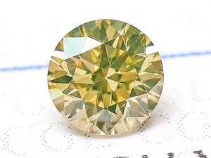 【１００円～】0.304ｃｔ 天然ダイヤ FANCY BROWNISH YELLOW（ナチュラルカラー）SI1