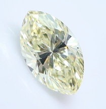 【１００円～】VS1！0.390ｃｔ 天然ダイヤ VERY LIGHT YELLOW（ナチュラルカラー）MQカット_画像1