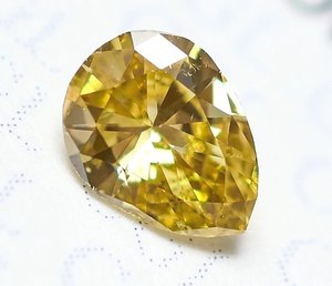 【１００円～】0.215ｃｔ 天然ダイヤ FANCY DEEP BROWNISH YELLOW（ナチュラルカラー）SI2 PSカット