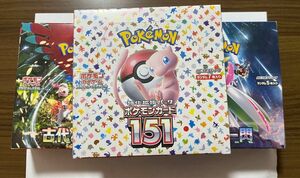 ポケモンカードゲーム　151 BOX シュリンク付き　 古代の咆哮 未来の一閃 BOX シュリンクなし