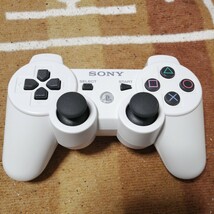 動作確認済 純正品 美品 PS3 SONY 純正品 コントローラー デュアルショック 3 ホワイト 白 ソニー プレイステーション PlayStation 3_画像1