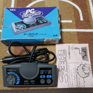 動作確認済 純正 PCエンジン ターボパッド PI-PD6 ブラック PC Engine PCE Turbo Pad 箱あり