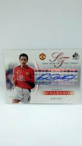 【KIERAN RICHARDSON】 UPPER DECK　MANCHESTER UNITED 2004　直筆サインカード