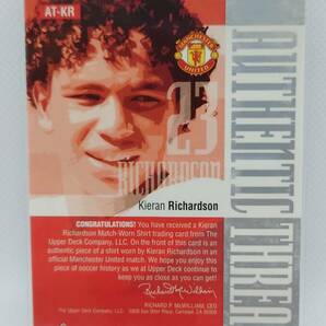 【Kieran Richardson】 UPPER DECK MANCHESTER UNITED 2004 MATCH-WORN SHIRT CARDの画像2