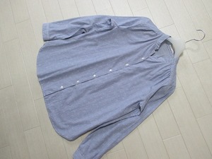 シンプルライフ*SIMPLE LIFE　小花ストライプチュニックシャツ/長め丈シャツ　Mサイズ