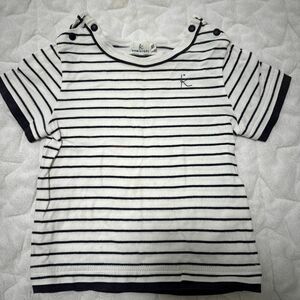 Tシャツ 80 ボーダー ネイビー 白 ホワイト 組曲 男の子 女の子 半袖Tシャツ 半袖