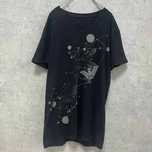 エンポリオ　アルマーニ　ARMANI Tシャツ　黒　Vネック　半袖Tシャツ　メンズ 644FH メンズ　レディース　ユニセックス
