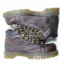 UK10　29cm相当　Dr.Martens　ドクターマーチン　変形8ホール　レザーシューズ　ブーツ　イエローステッチ　ブラウン/24.3.12/P361_画像5