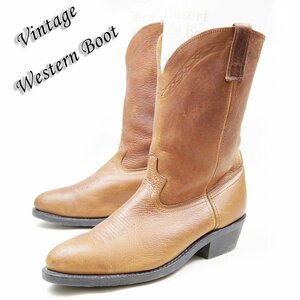 11-1/2EW inscription 29.5-30.5cm corresponding Vintage western boots pesko boots leather shoes tea Brown big size 24.4.1/P525