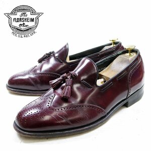 8-1/2表記 26.5cm相当 Florsheim IMPERIA　フローシャイム インペリアル タッセルローファー スリッポン　バーガンディ /24.4.8/P591