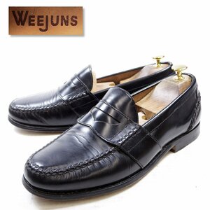 9M表記　27cm相当　GH.BASS＆Co Weejuns　バス　ウィージャンズ　ペニーローファー　コイン　グットイヤーウェルト製法　黒/24.4.8/P598