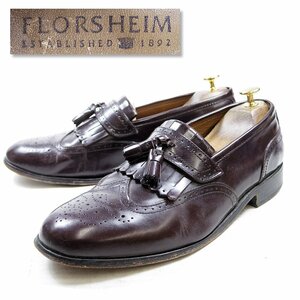 8-1/2D надпись 26.5cm соответствует Florsheim поток автомобиль im стеганый кисточка Loafer туфли без застежки wing chip ma Kei производства закон /24.4.8/P602