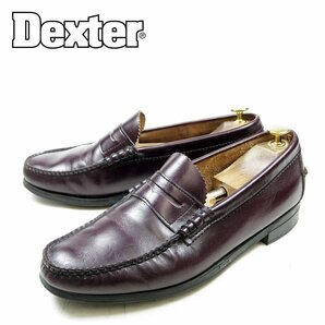 9-1/2EEE表記 27.5cm相当 DEXTER USA デクスター ペニーローファー コイン グットイヤーウェルト製法 バーガンディ/24.4.10/P643の画像1