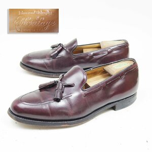 USA made 29.5cm corresponding JOHNSTON&MURPHY Heritage John stone &ma-fi- tassel Loafer U chip wine red 24.4.11/P654