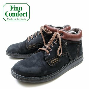 38表記　24㎝相当　Finn Comfort　フィンコンフォート　レザーシューズ　ブラック×ブラウン/24.4.12/P678