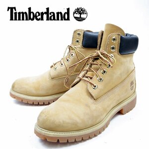 90s　8-1/2M表記　26.5㎝相当　Timberland　ティンバーランド　イエローブーツ　ワークブーツ　黒タグ　HIP HOP 　KING　IWGP/24.4.20/P747