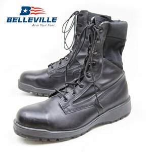 USA製　11R表記　29cm相当　Belleville　ベルビル　Combat Boots　コンバットブーツ　編み上げ　アメリカ　黒　ブラック　24.4.22/P765