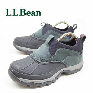 women's 7-1/2M表記　24.5cm相当　L.L.Bean　エルエルビーン　スリッポン　レザースニーカー　アウトドア　キャンプ　ブラック24.4.24/P787