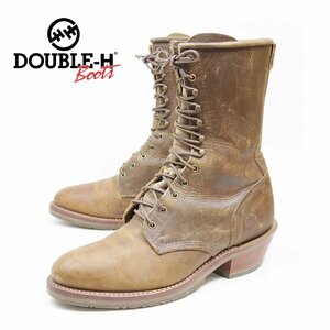 USA 10D Нотация 28 см. Эквивалент Double-H Double Hestan Boots Right Up Кожаная обувь коричневая чай 24.4.26/p801