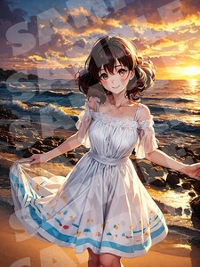 黄前久美子 響け！ユーフォニアム A4 アート ポスター イラスト 同人 美少女 ファンアート アニメ 高品質 【a1158】