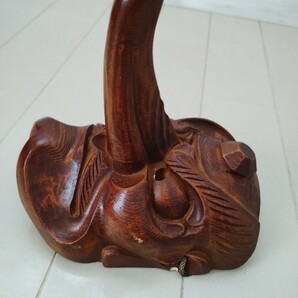木彫り 天狗のお面 傷有り 素晴らしい彫刻の画像3