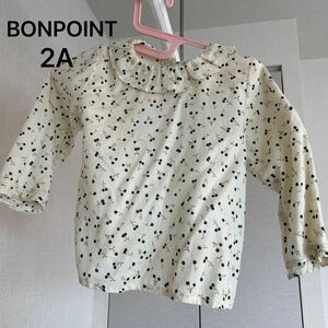 【美品格安】BONPOINTボンポワン長袖ブラウス【】【】