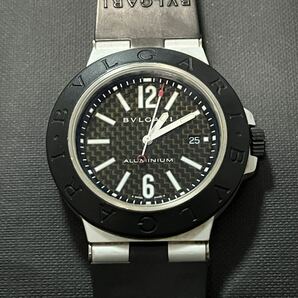 ブルガリ AL44TA ブルガリ ディアゴノ アルミニウム 腕時計 クォーツ BVLGARI 動作品の画像4
