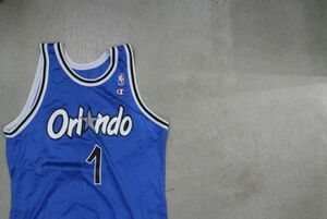 【古着CHAMPION NBA ORLNDO MAGIC GAME TOPS タンクトップ青48】チャンピオンHIPHOP HARDAWAY1ハーダウェイオーランドマジック7798