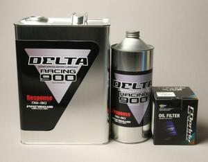 DELTA RACING 900 Response OIL 0W-30 4L+1L+エレメント付セット