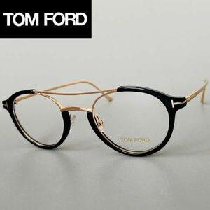 メガネ トムフォード■TOM FORD■メンズ ボストン【新品】ツーブリッジ レディース ブラック ゴールド メタル オシャレ 黒 金