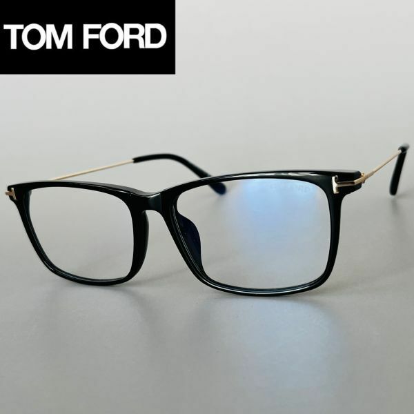 メガネ トムフォード TOM FORD スクエア ブラック ゴールド アジアンフィット【新品】メンズ レディース フルリム 眼鏡 黒 金 メタル