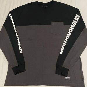 【極美品】23AW NEIGHBORHOOD BICOLOR CREWNECK LS 232UNNH-CSM04 BLACK × CHARCOAL LARGE 長袖Tシャツ wtaps supreme nikeの画像1