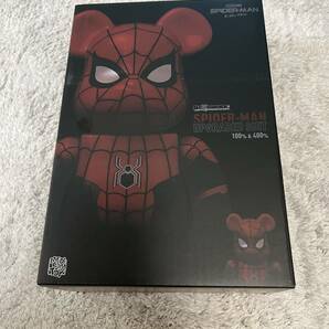 1円〜 未開封 メディコム・トイ BE@RBRICK ベアブリック 100％＆400％ SPIDER-MAN NoWay Home スパイダーマン UPGRADED SUITの画像1