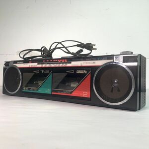 j-75638 SHARP TV音声/FM/AM ステレオダブルカセット QT‐Y1 現状品 中古ジャンク 通電確認 長期保管品 ラジカセ